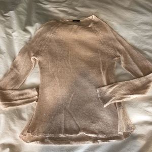 J. Mclaughlin Pink Seychelles Sequin Sweater